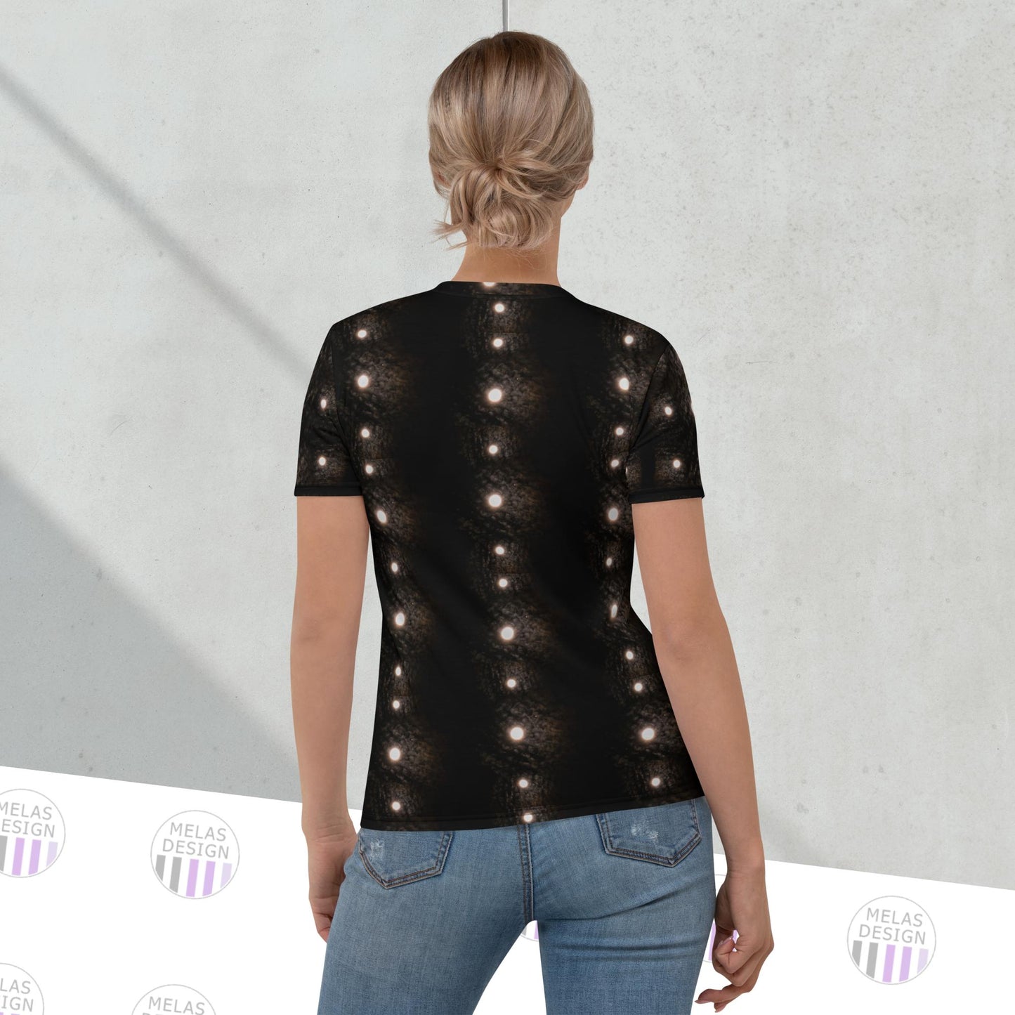 Full Moon Dotted Stripes Women's T-shirt