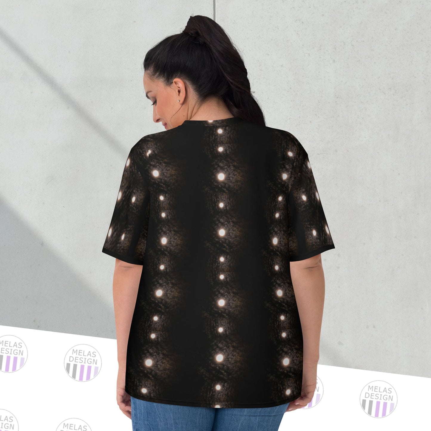 Full Moon Dotted Stripes Women's T-shirt