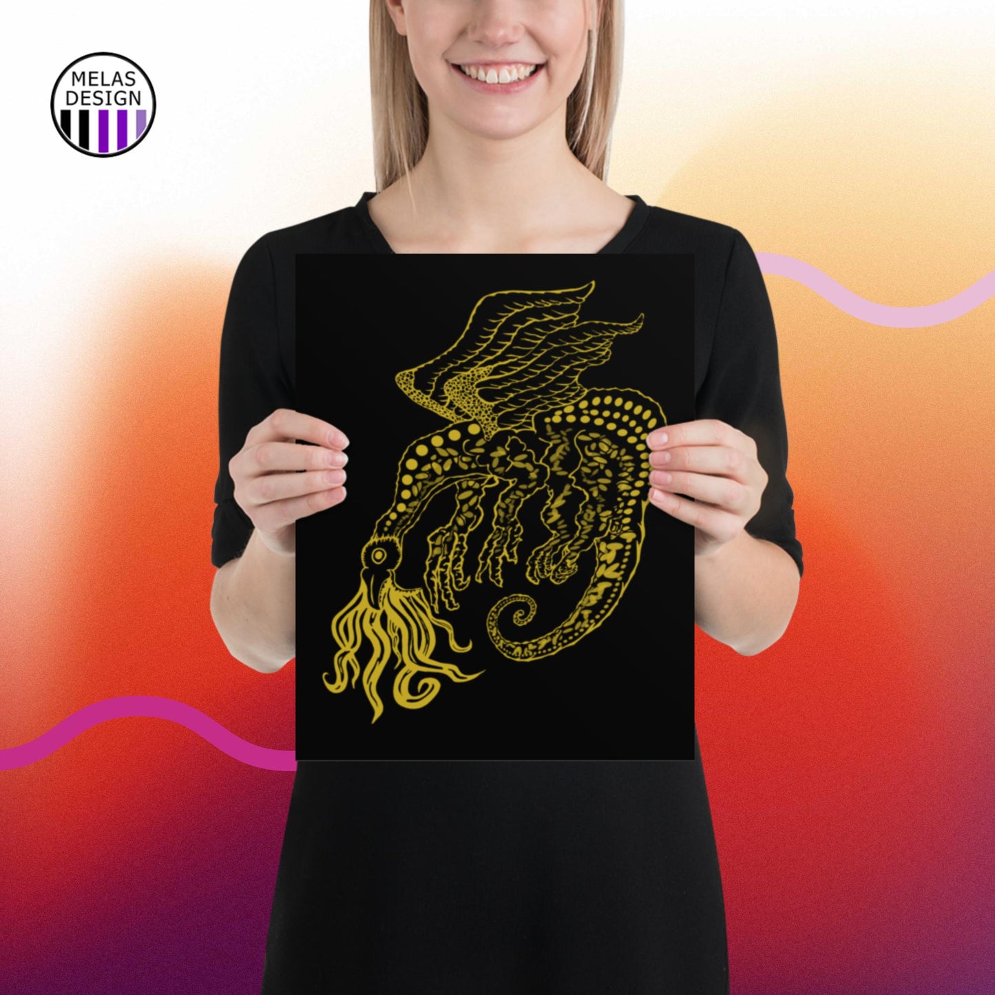 Snallygaster Art Print Cryptid WV