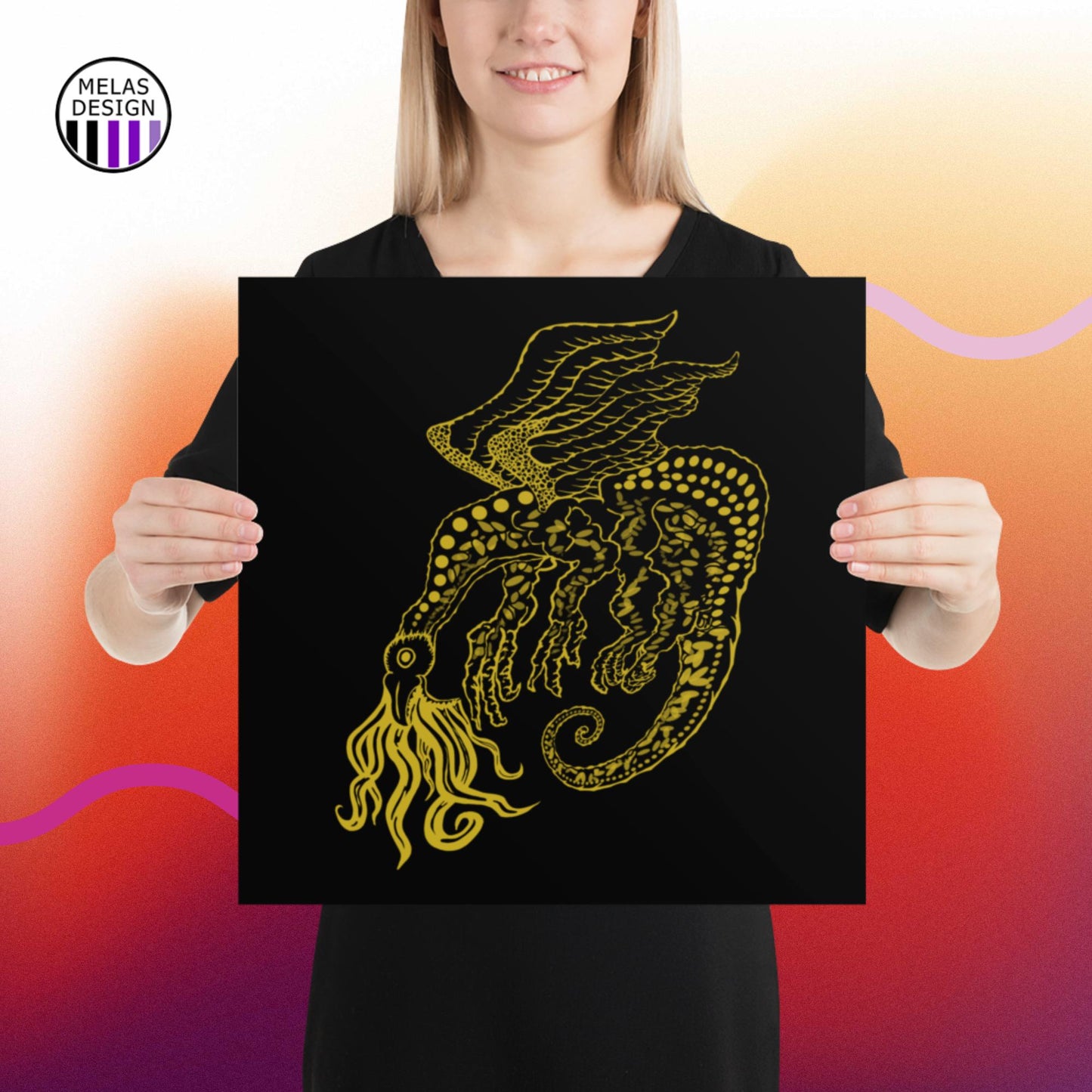 Snallygaster Art Print Cryptid WV