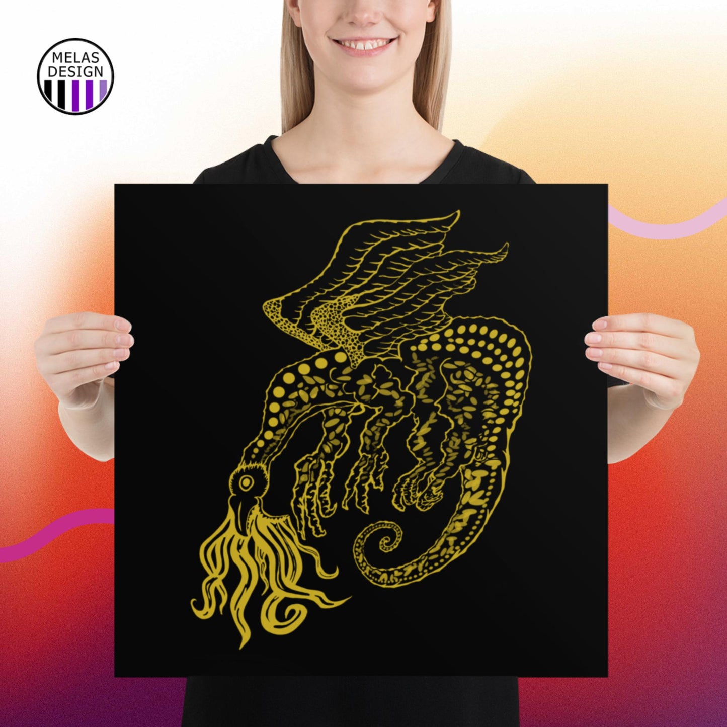 Snallygaster Art Print Cryptid WV