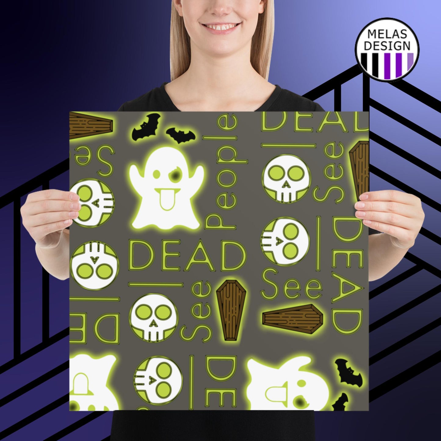 I See Dead People Ghost Emoji Poster