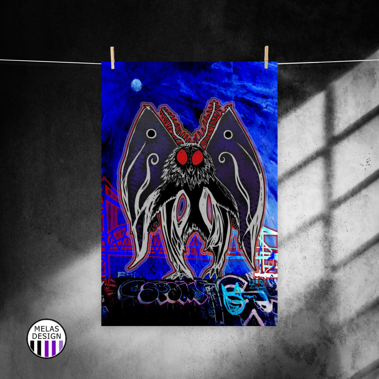 Mothman Art Print WV Cryptid