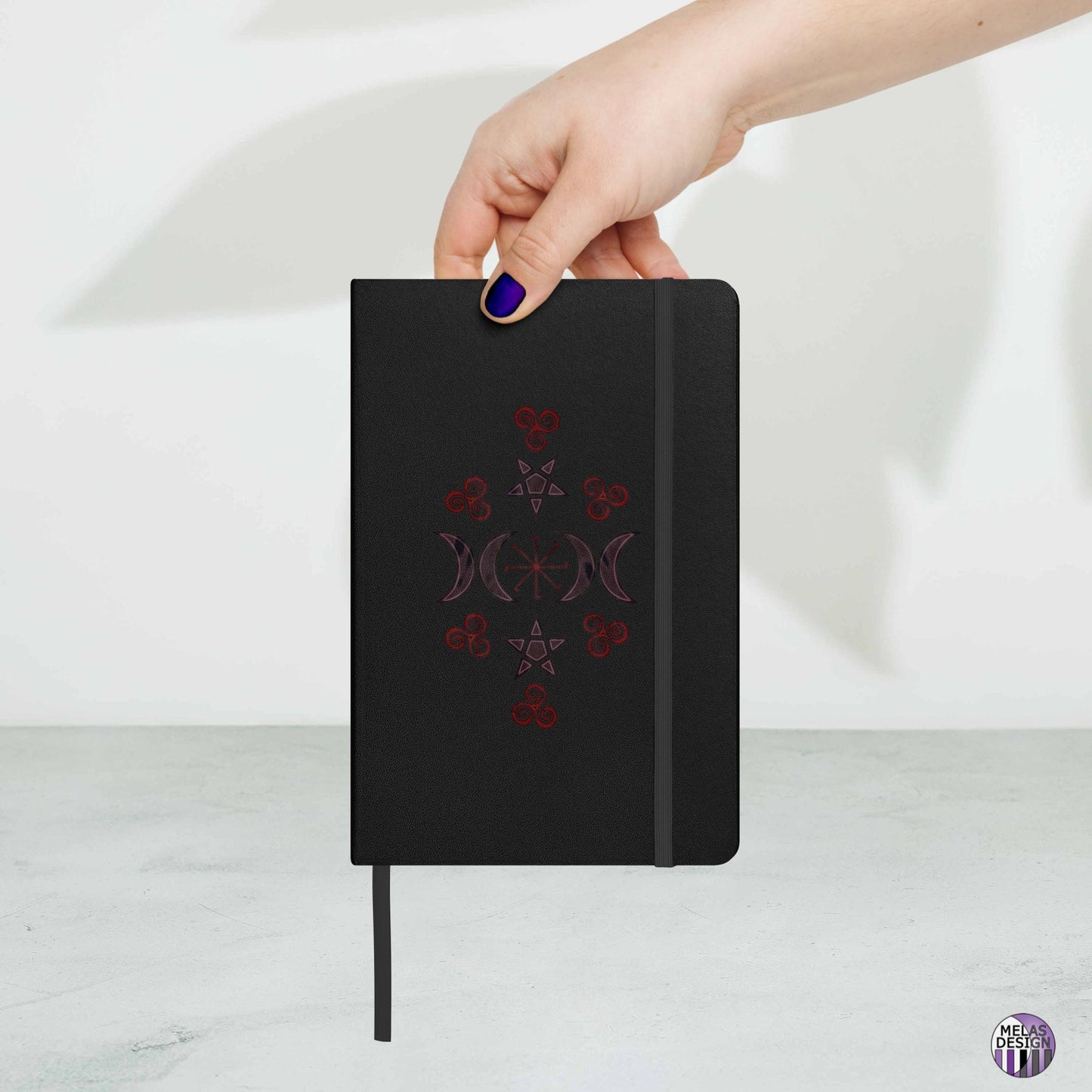 Benevolent Occult Witchy Symbols Grimoire; notebook; book of shadows; blank spellbook; Melasdesign