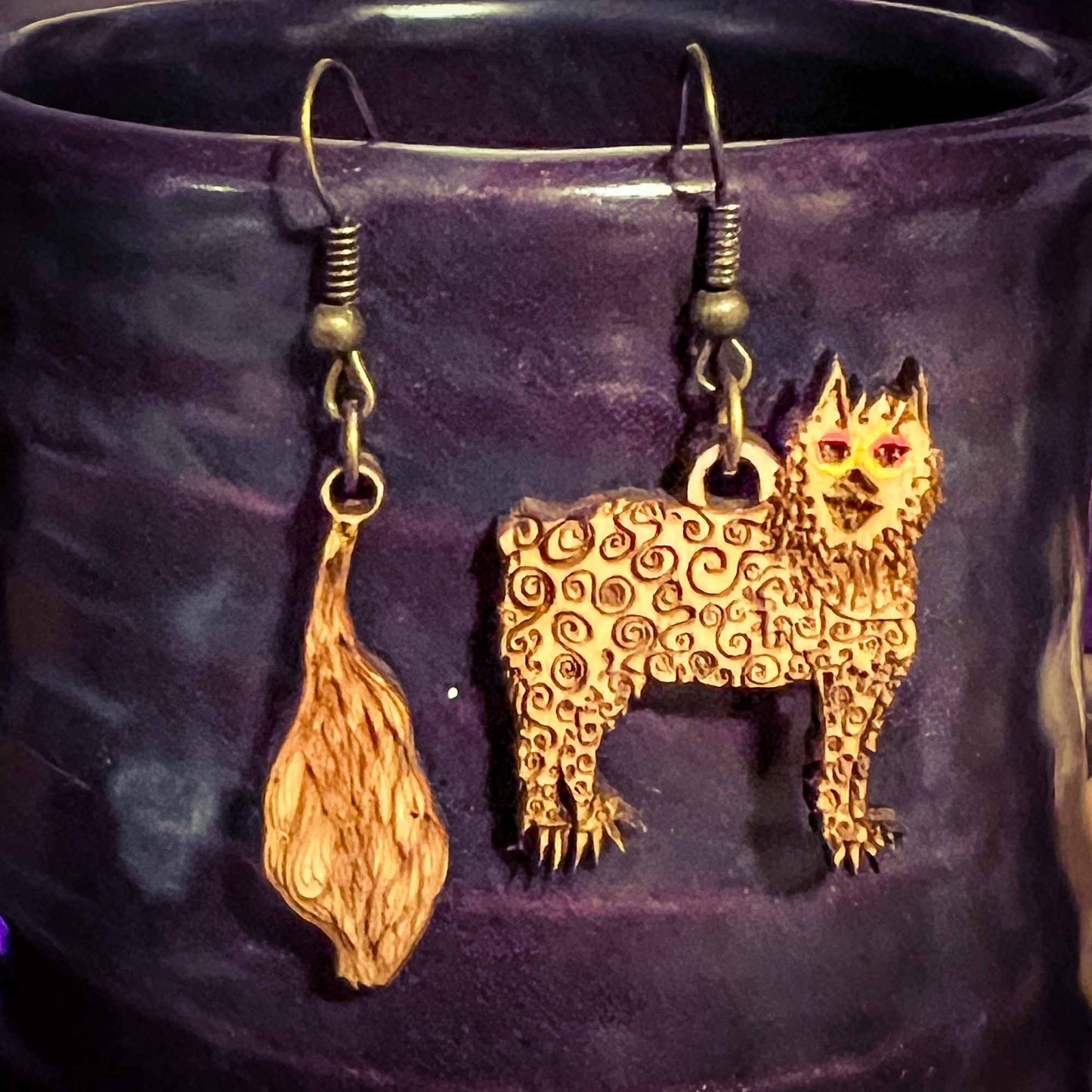 Appalachian Taily-Po Cryptid Earrings Beast Tail