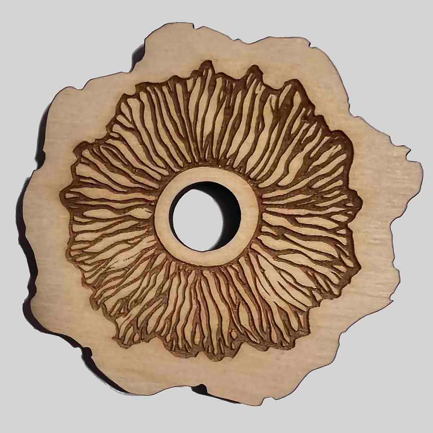 crystal ball holder; crystal stand; chanterelle mushroom; organic; nature; crystal holder; decor accent; Melasdesign