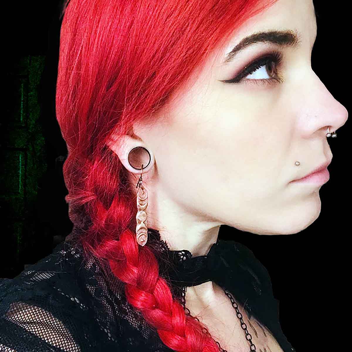 Moon Phase Earrings; copper; dangle; Melasdesign Handmade Darkness; west virginia; jewelry; handmade