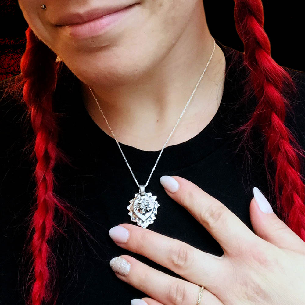 silver jewelry; gothic; handmade; one of a kind; Melasdesign
