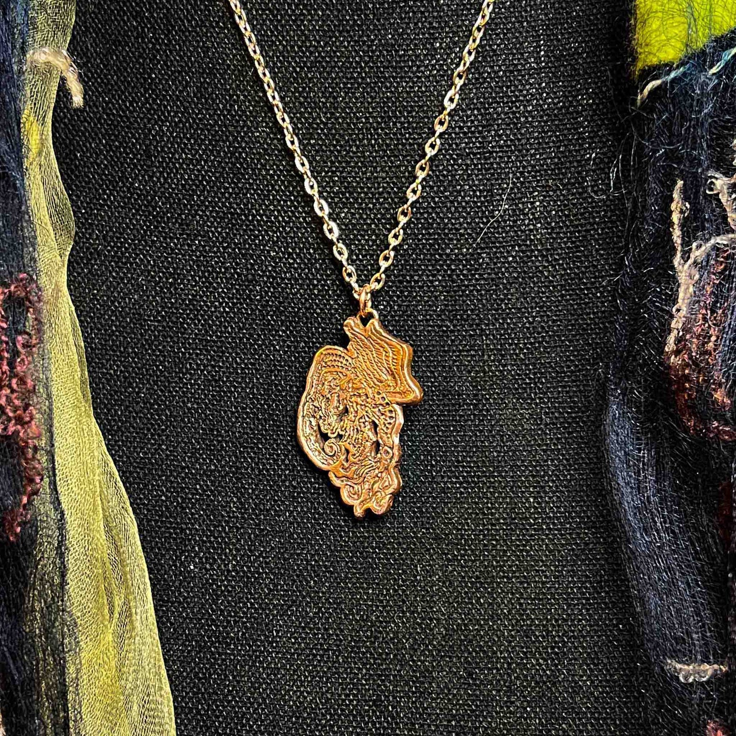 Snallygaster Pendant Copper Cryptid