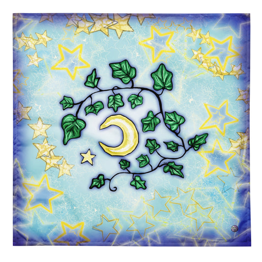 Ivy Moon Stars Altar Cloth; Melasdesign; pagan; alternative; witchy; art; Thomas WV