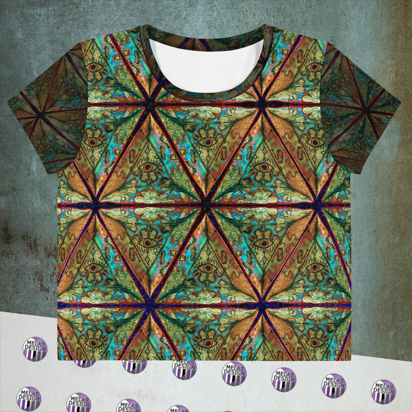 Trippy Witchy Triangle Effervescent Eye Crop Tee