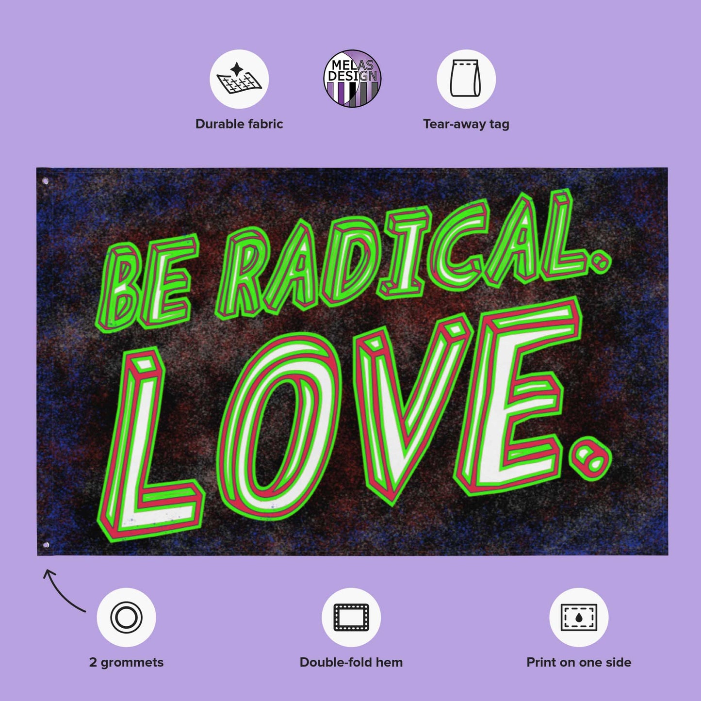 Be Radical Love Flag Vive la Resistance