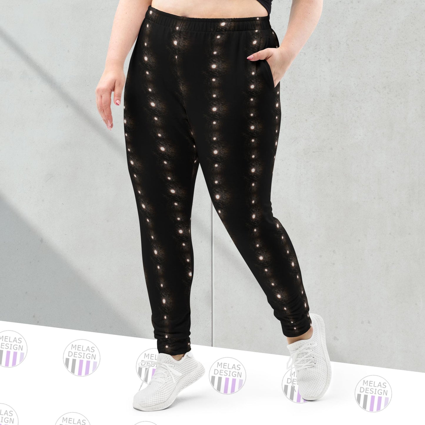 Full Moon Dotted Stripes Women's Joggers