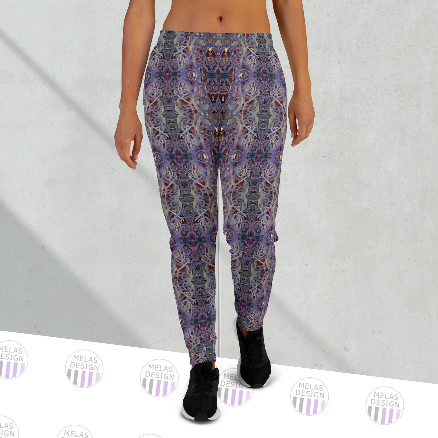 Voodoo Skull Coffin Pattern Women's Joggers; gothic; alternative; witchy; sweatpants; casual; Melasdesign; S-3X; 