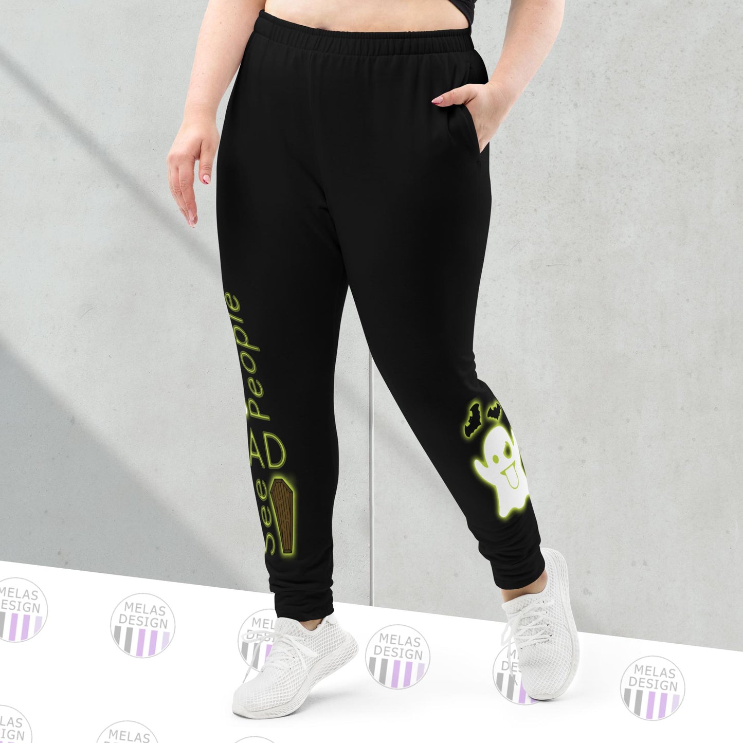 I See Dead People Ghost Emoji Women's Joggers