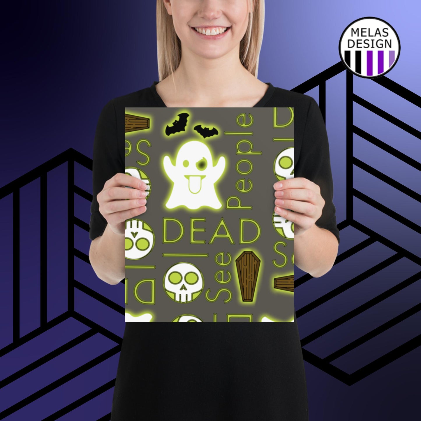 I See Dead People Ghost Emoji Poster