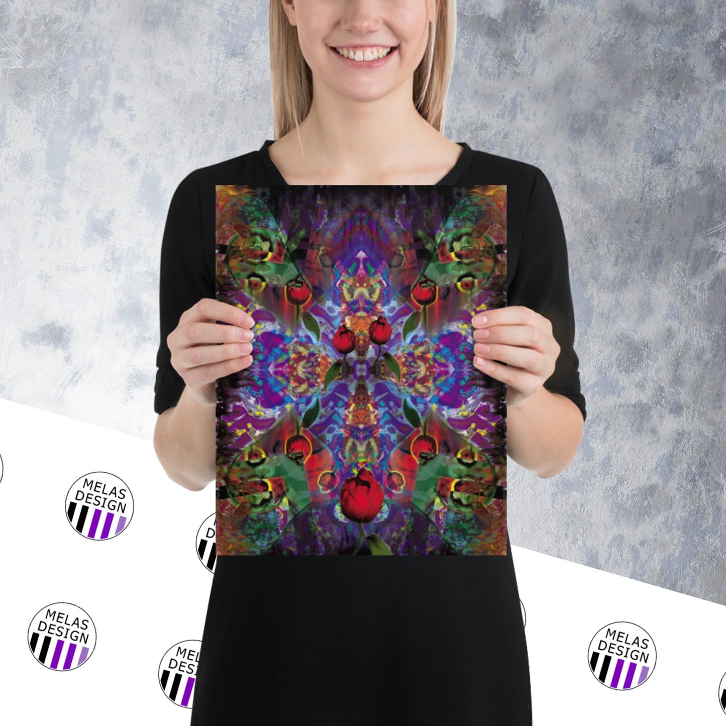 Who Where Why Psychedelic Flower Art Print