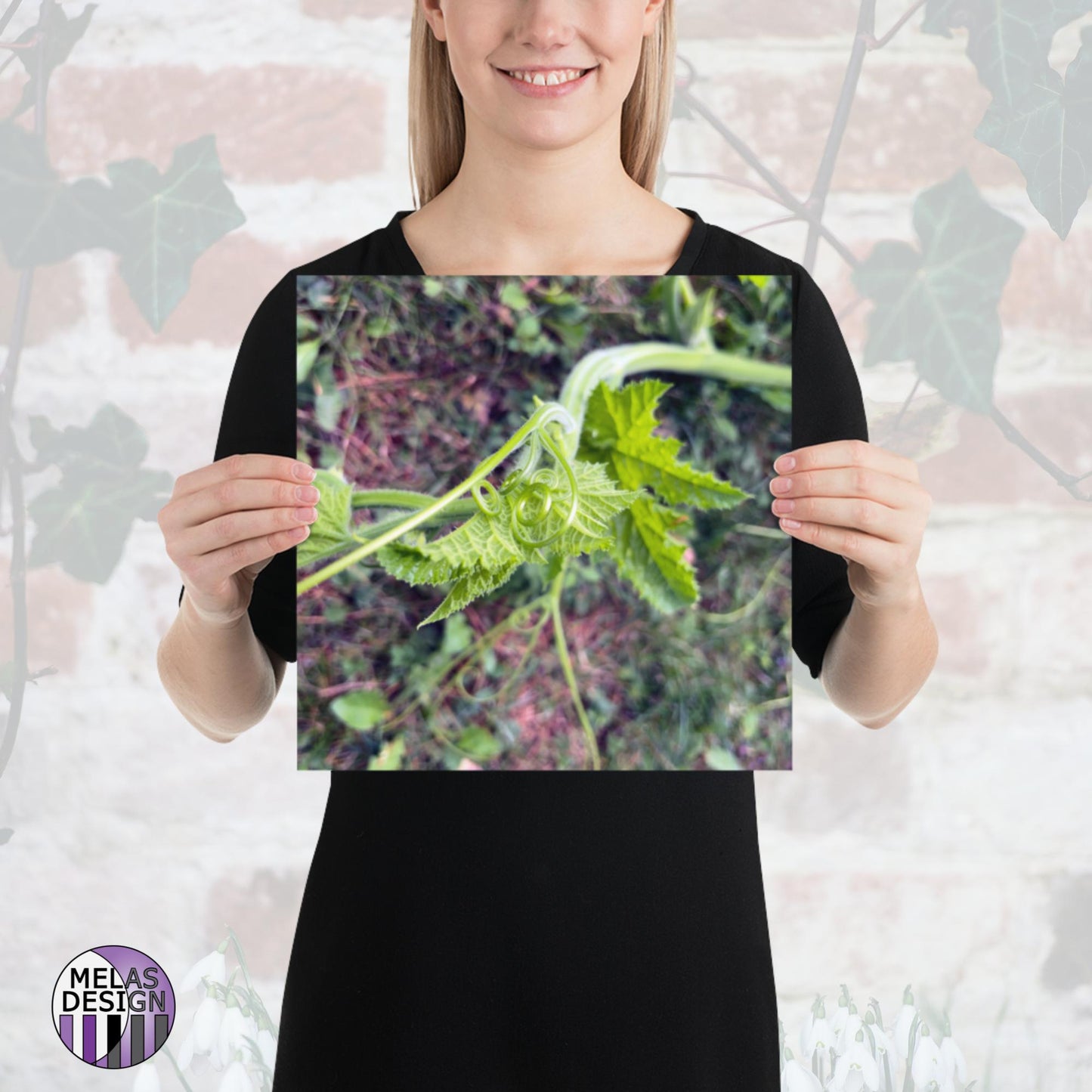 Pumpkin Vine; tendrils; Art Print; Photography; Melasdesign; 12x12