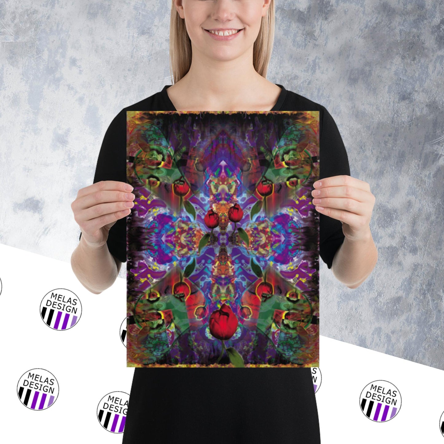 Who Where Why Psychedelic Flower Art Print