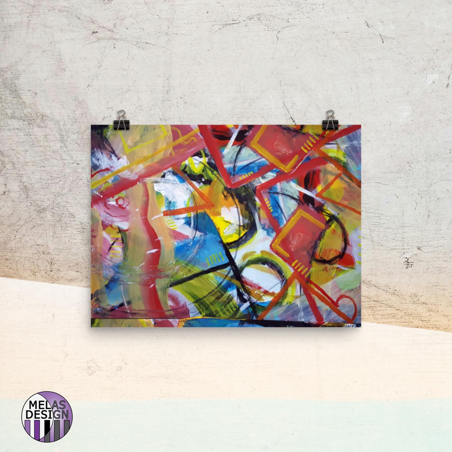 Conflict of Interest Art Print Abstract Painting