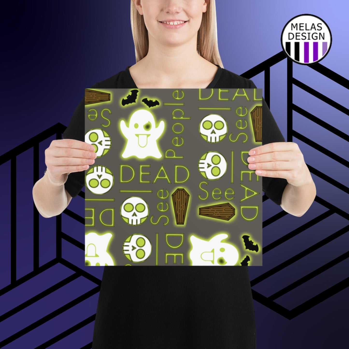 I See Dead People Ghost Emoji Poster