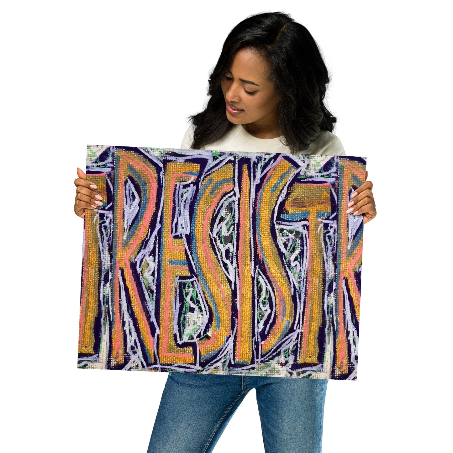 Planting Seeds of Dissent Resist Poster White Stroke; 16x20