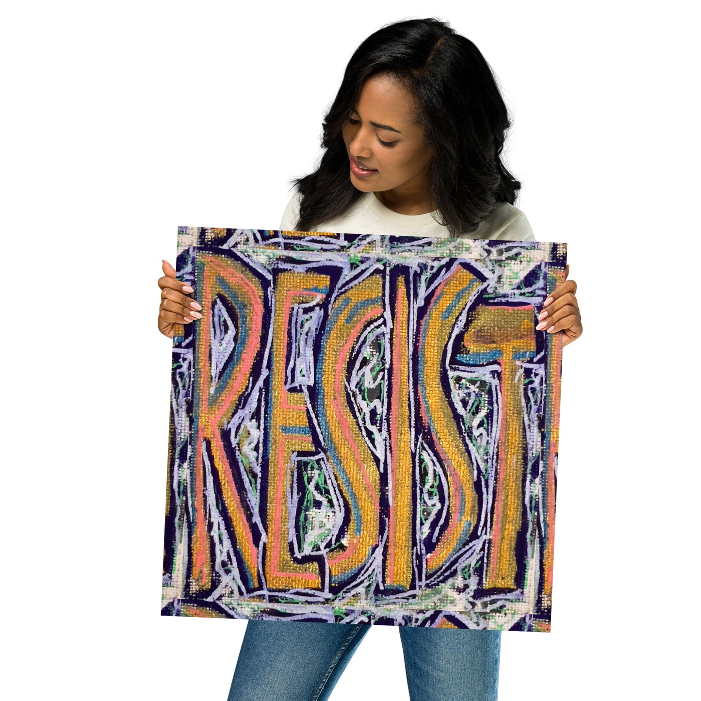 Planting Seeds of Dissent Resist Poster White Stroke; 18x18