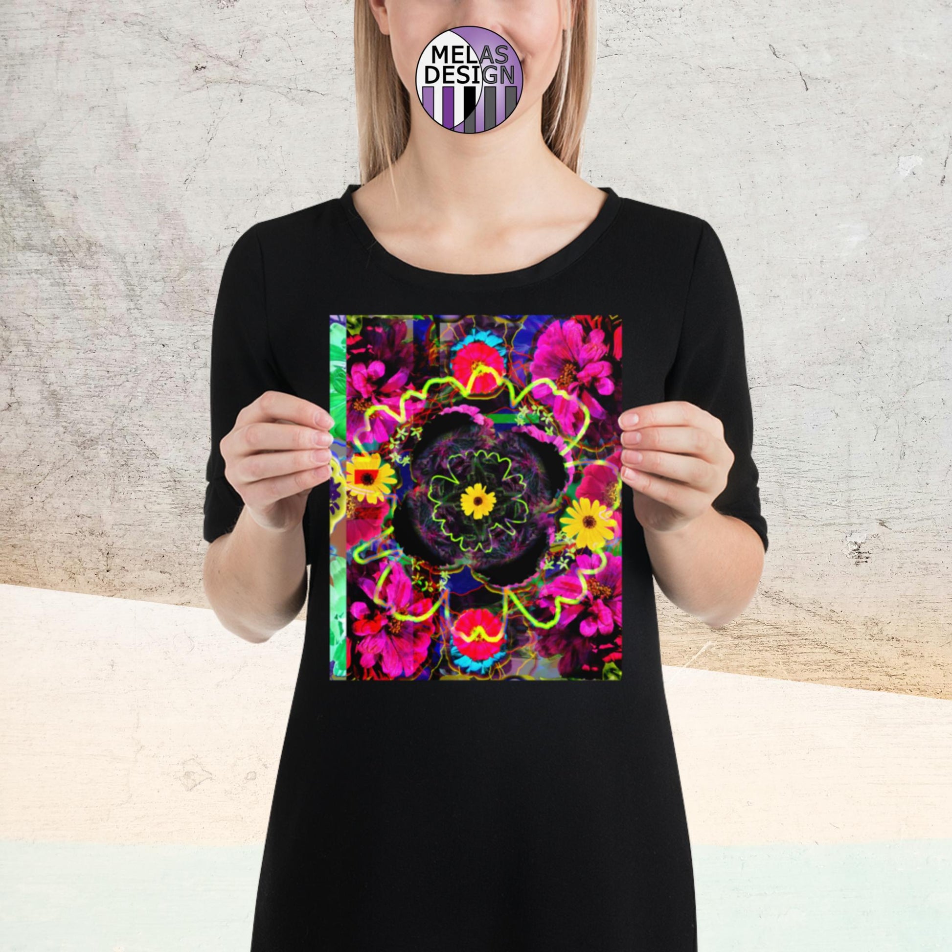 Color Joy Flower Power Abstract Art Print; 8x10; Product mockup