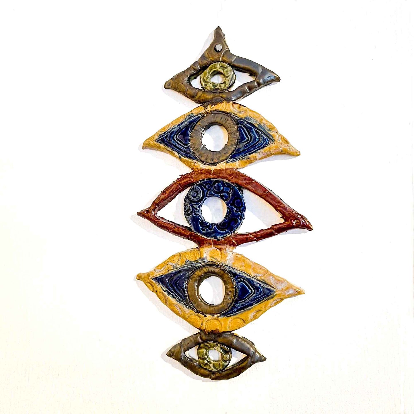 Melas Five High Abstract Eye Ceramic Wall Art