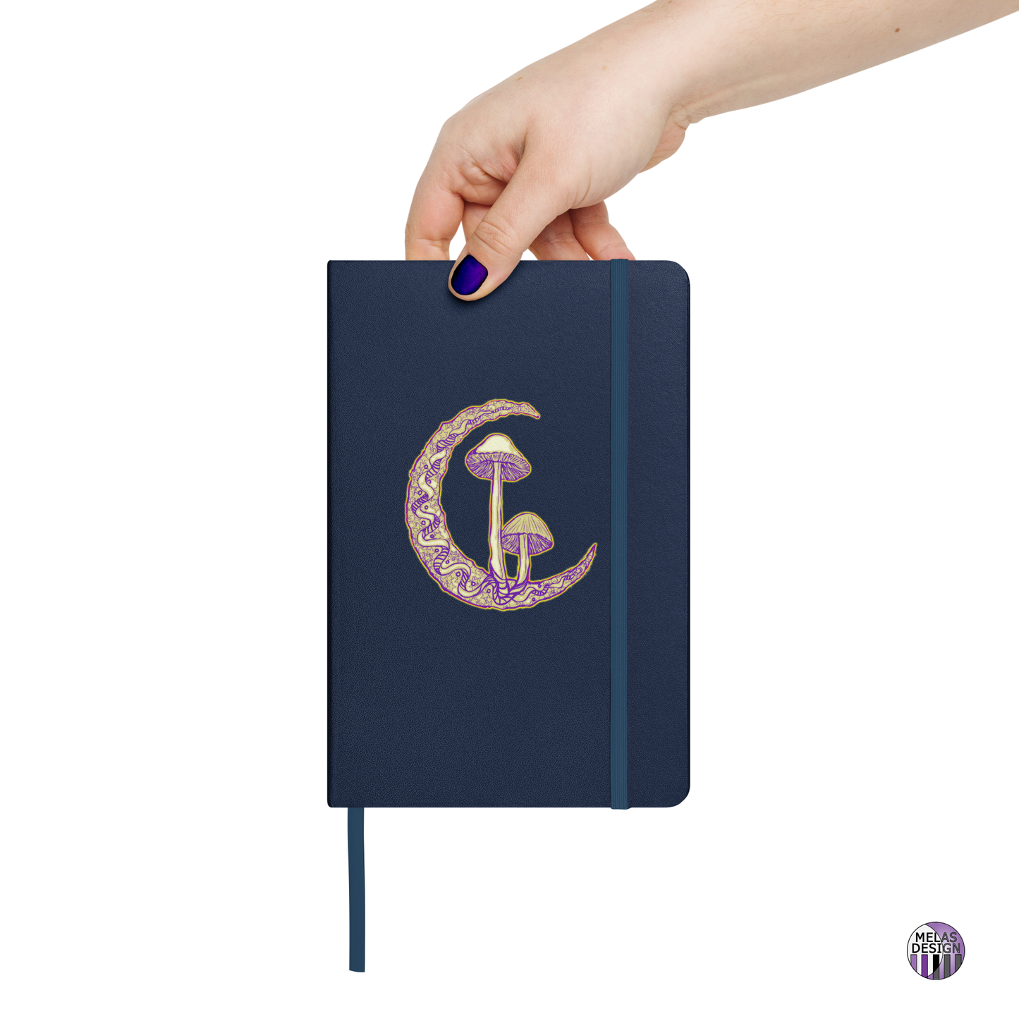 Moon and Fungi Grimoire Blank Spellbook; book of shadows; grimoire; blank; Melasdesign; Thomas WV; witchy; pagan; 