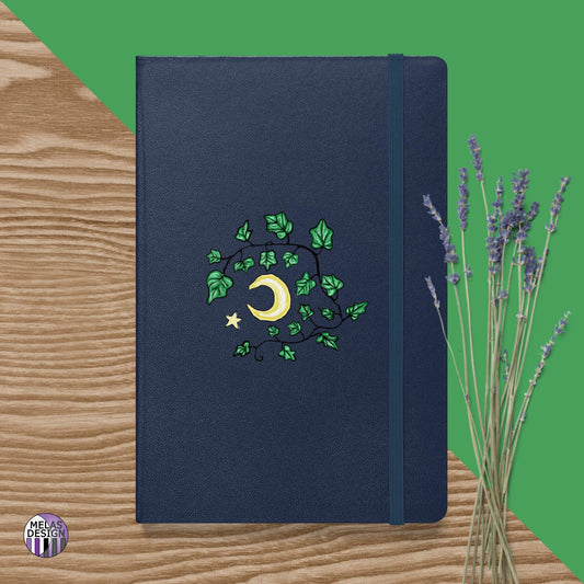 Ivy Moon Star Grimoire Book of Shadows; nature magic; moon magic; green witch; journal; grimoire; book of shadows; Melasdesign; witchy gift; small business