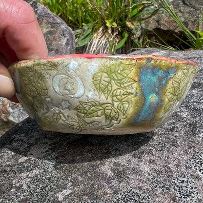 Earthy Celestial Ceramic Bowl Small Handmade