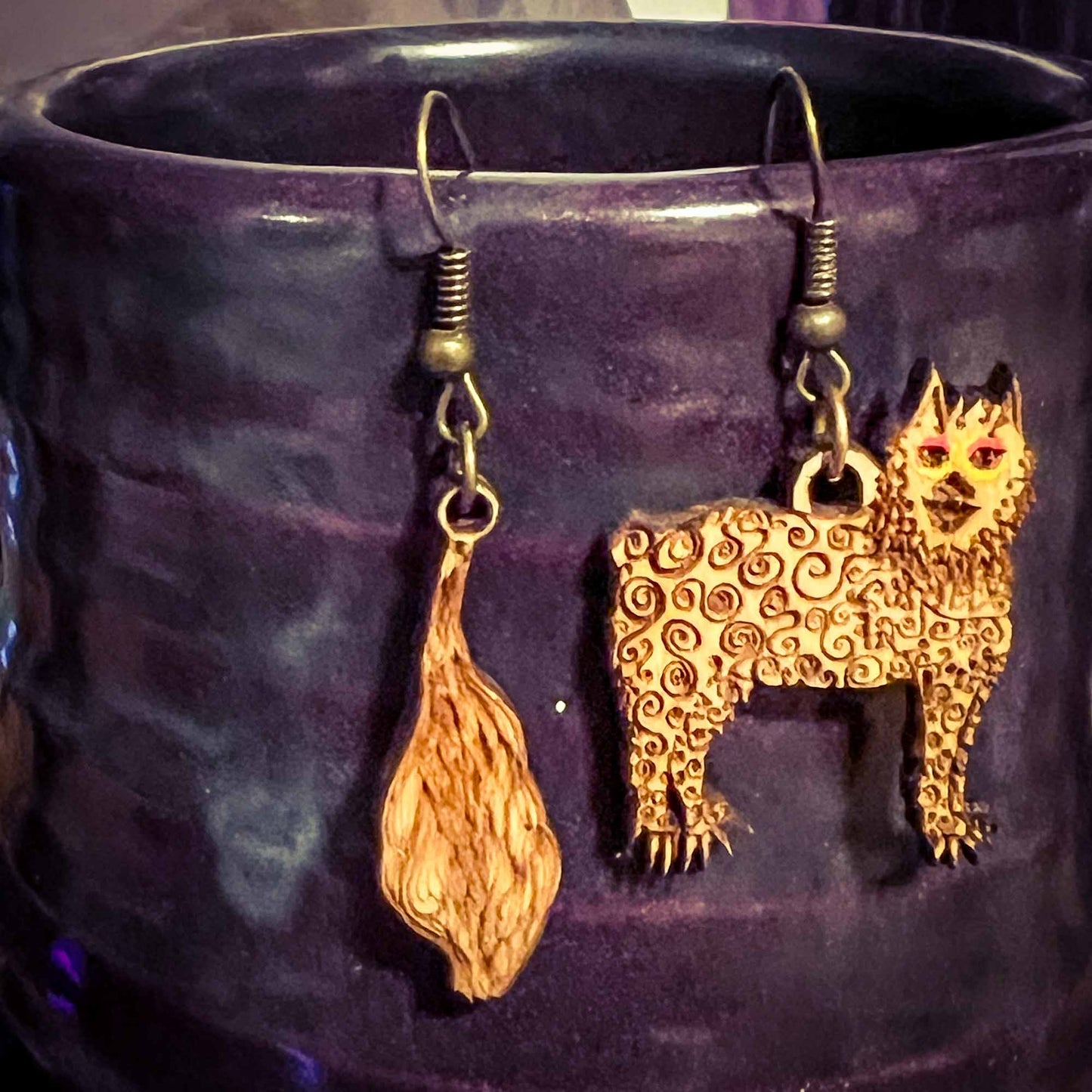 Appalachian Taily-Po Cryptid Earrings Beast Tail