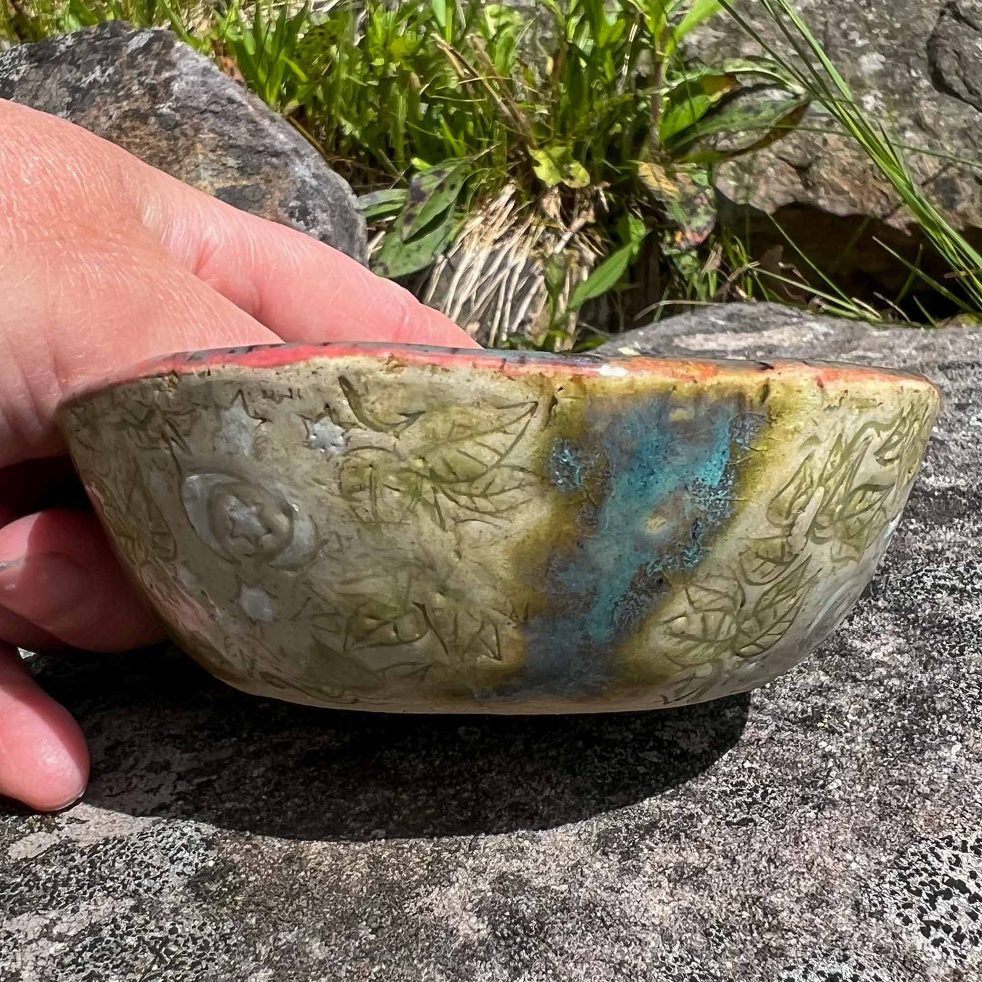 Earthy Celestial Ceramic Bowl Small Handmade