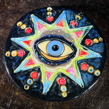Melas Ceramic Starry Eye Mandala Wall Art