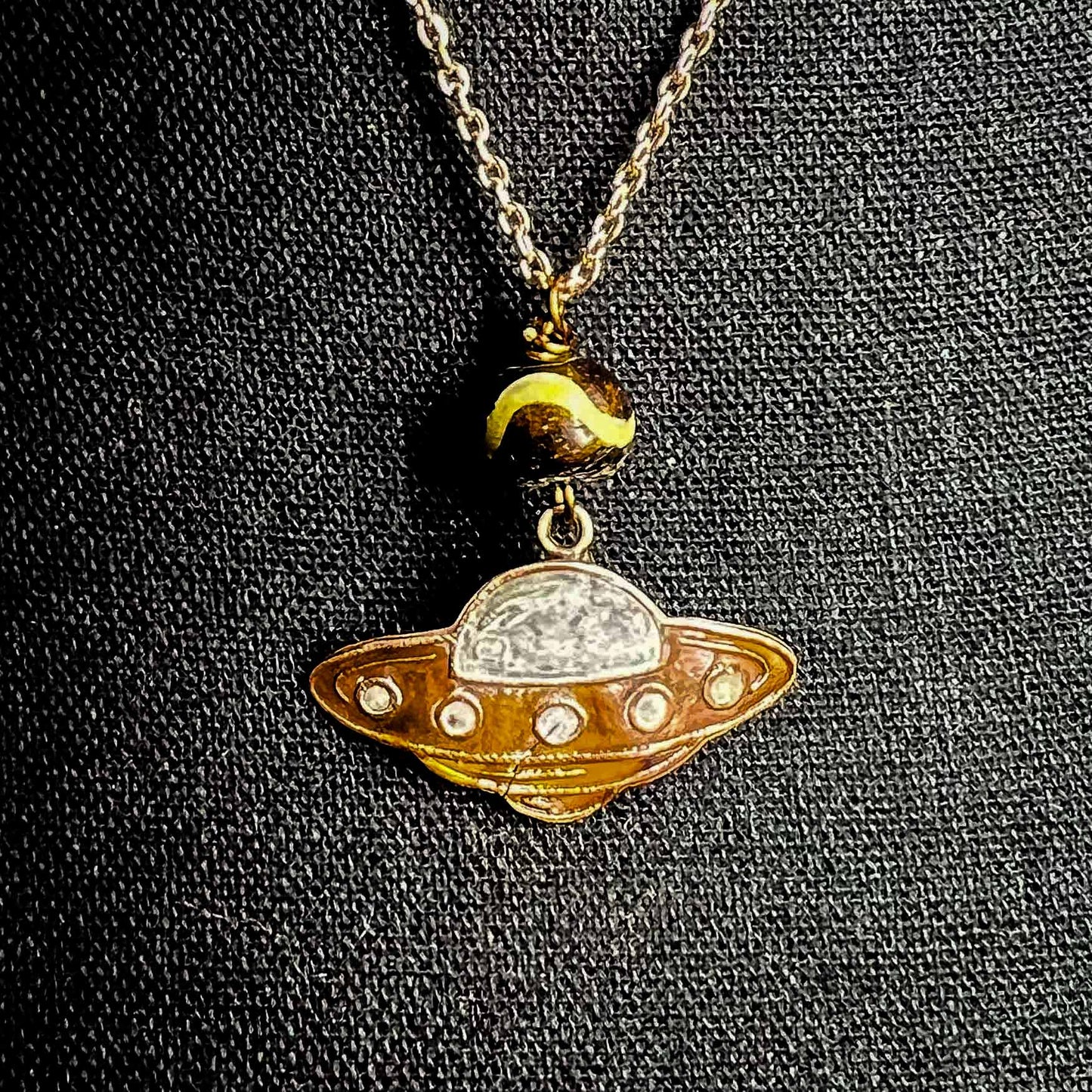 UFO Pendant Copper Oscillating Bead