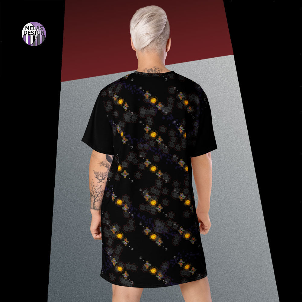 Celestial Elemental Witchy T-shirt Dress