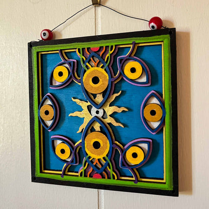 eye art; art for walls; Melasdesign Handmade; Thomas WV; mandala; sun; eye