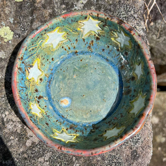 Earthy Celestial Ceramic Bowl Small Handmade
