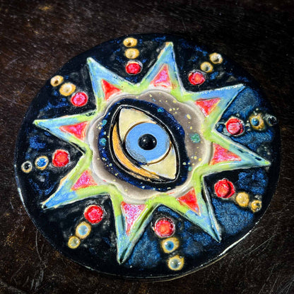 Melas Ceramic Starry Eye Mandala Wall Art