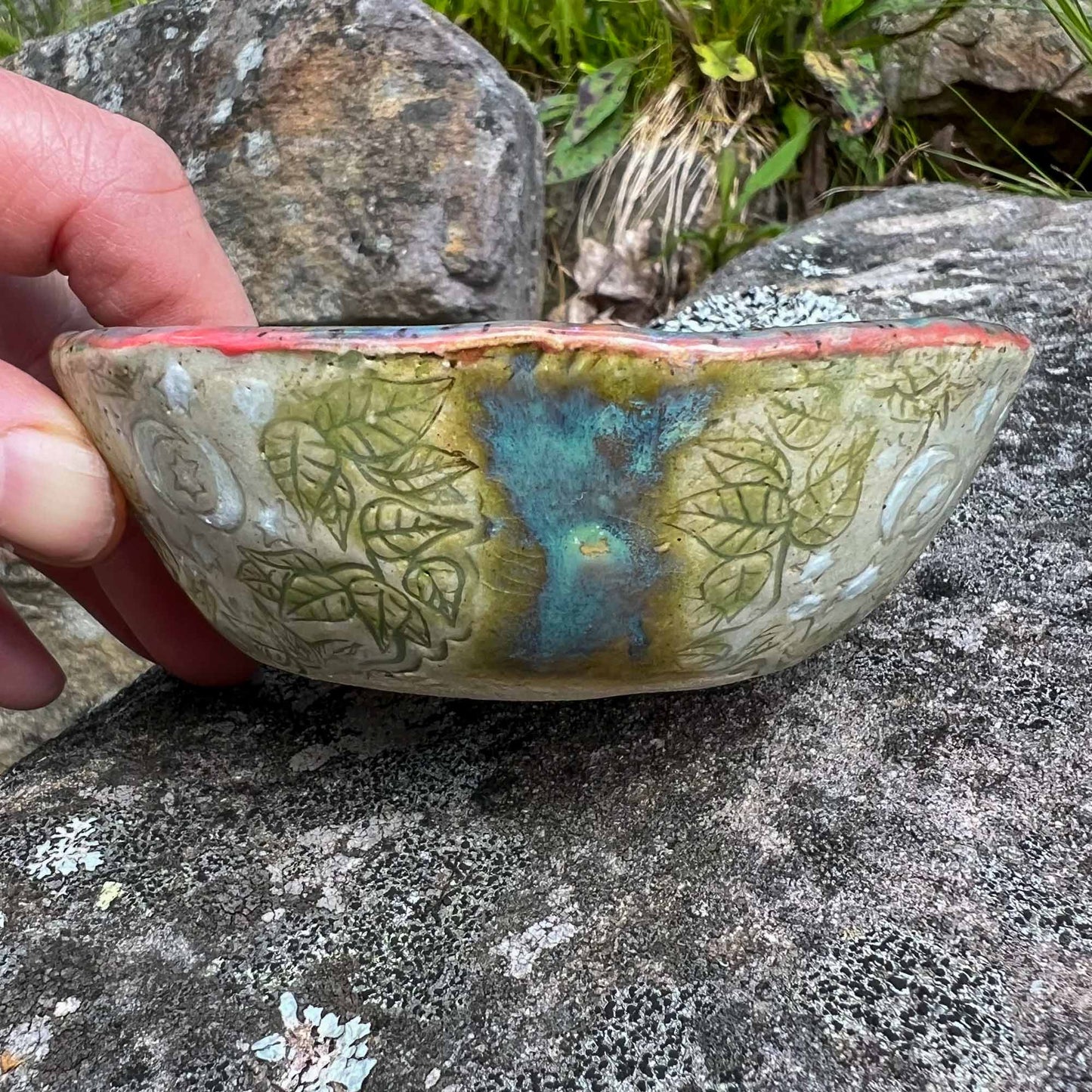 Earthy Celestial Ceramic Bowl Small Handmade