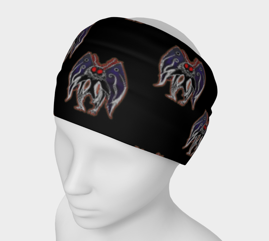 Wide Mothman Headband Cryptid Pattern; Melasdesign; hair accessory; fashion accessory; Mothman; cryptid collection