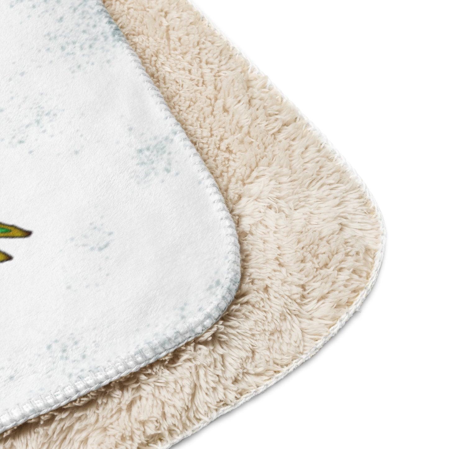 Holiday Cryptid Mothman Sherpa Blanket detail