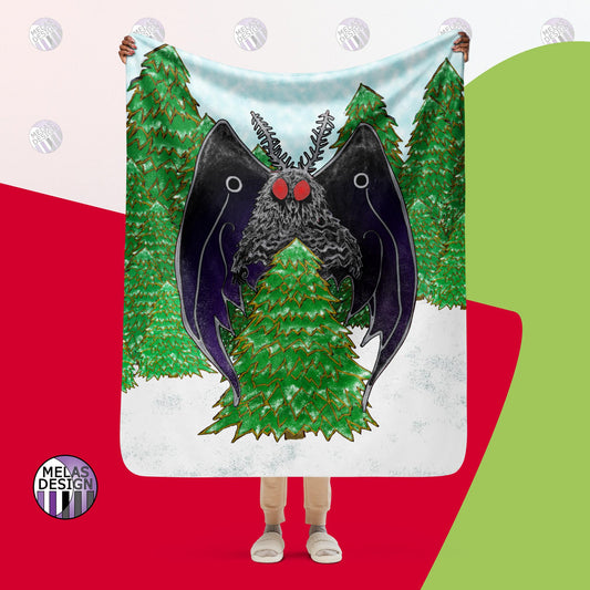 Holiday; Cryptid; Mothman Sherpa Blanket; 50x60