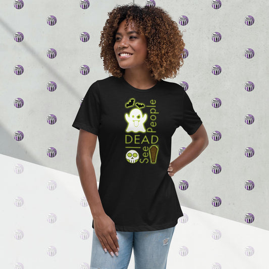 I See Dead People Ghost Emoji Women's Relaxed T-Shirt