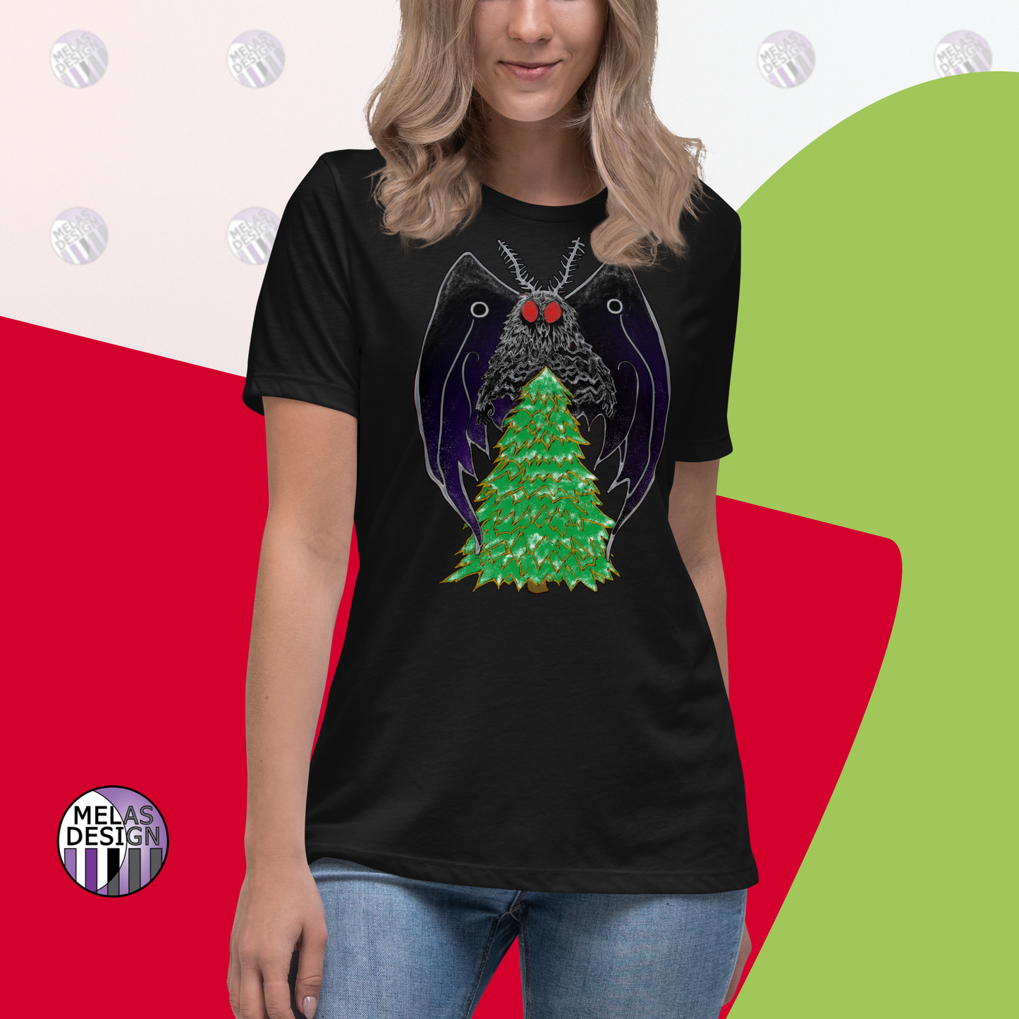 Cryptid Women's Relaxed T-Shirt Mothman Holiday