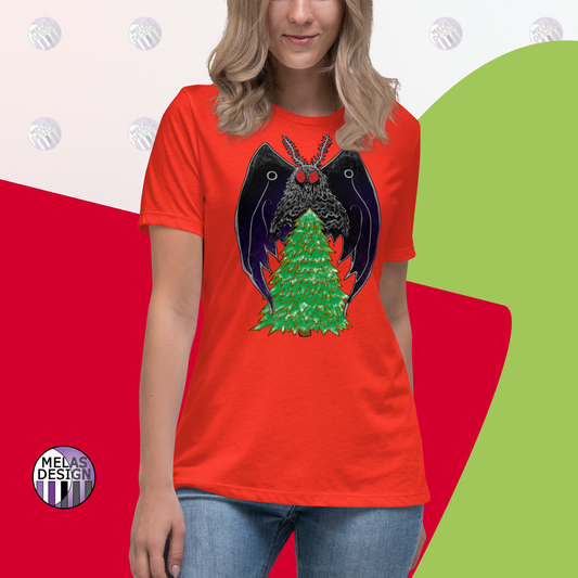 Cryptid Women's Relaxed T-Shirt Mothman Holiday