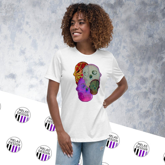 Silent Movie Skulls Women's Relaxed T-Shirt