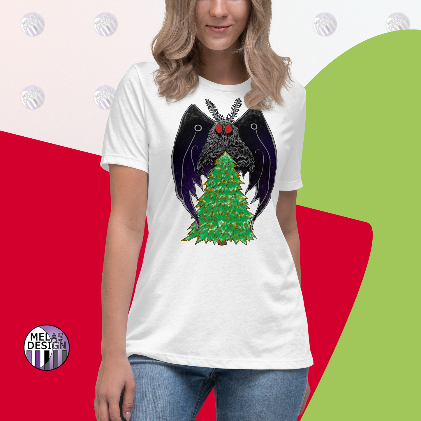 Cryptid Women's Relaxed T-Shirt Mothman Holiday