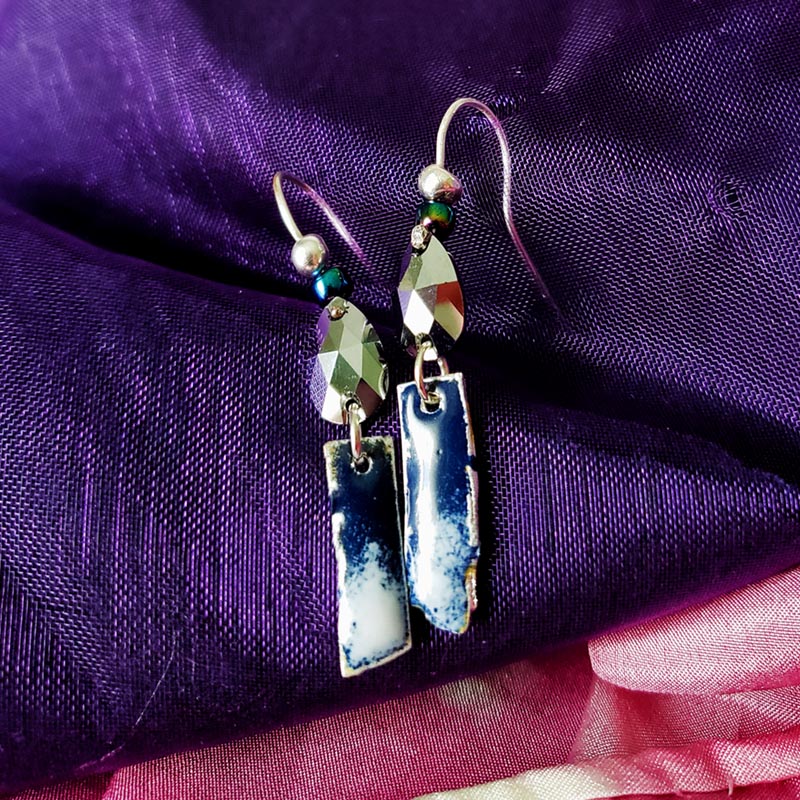 crystal teardrop earrings; swarovski crystal jewelry; handmade; one of a kind